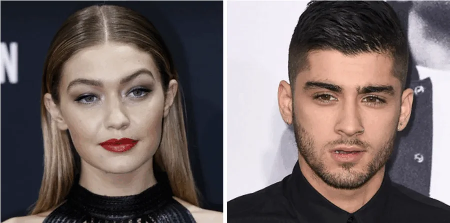 Η Gigi Hadid και ο Zayn Malik σε κολλάζ φωτογραφιών.