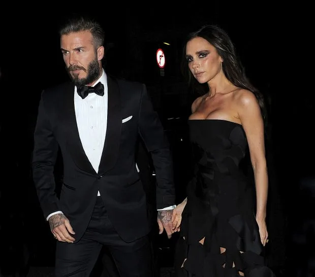 David Beckham and Victoria Beckham attend the Alexander McQueen: Savage Beauty - press view at the Victoria & Albert Museum in LondonPictured: David Beckham and Victoria BeckhamRef: SPL974480 120315 Picture by: Gotcha Images / Splash