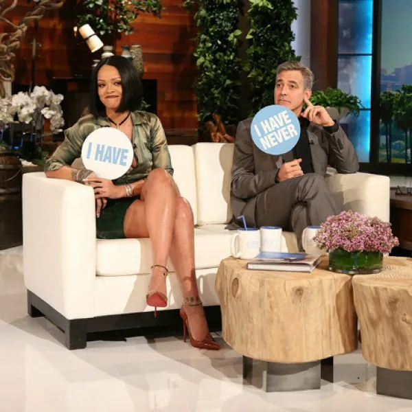Η Rihanna και ο George Clooney στην εκπομπή της Ellen DeGeneres.
