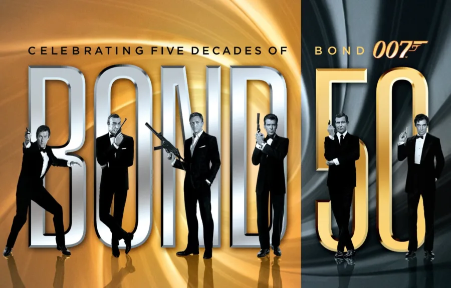 Οι ηθοποιοί που ενσάρκωσαν τον James Bond σε επετειακή αφίσα για τα 50 χρόνια της σειράς.
