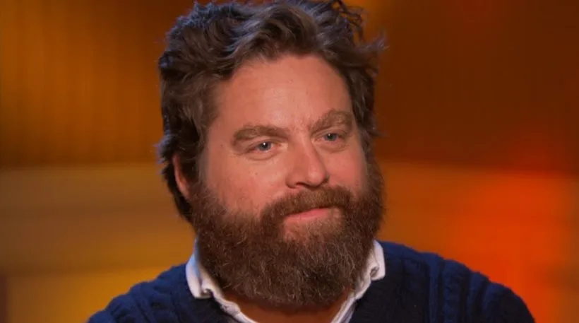 Ο ηθοποιός Zach Galifianakis σε κοντινό πλάνο.