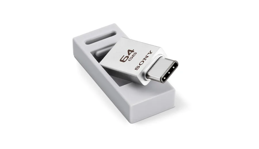 Sony USB Type-C 64GB σε γκρι βάση