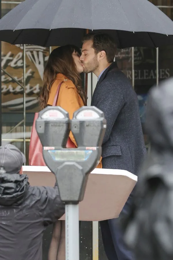 Jamie Dornan and Dakota Johnson are back in Vancouver to begin production on 'Fifty Shades Darker' the sequel to last year's $500M+ hit to 'Fifty Shades of Grey.' Now sporting some bad boy scruff, Jamie Dornan waits for Dakota Johnson outside of 'Seattle