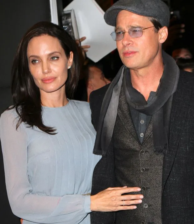 Angelina Jolie & Brad Pitt arrive at City Cinemas in NYC