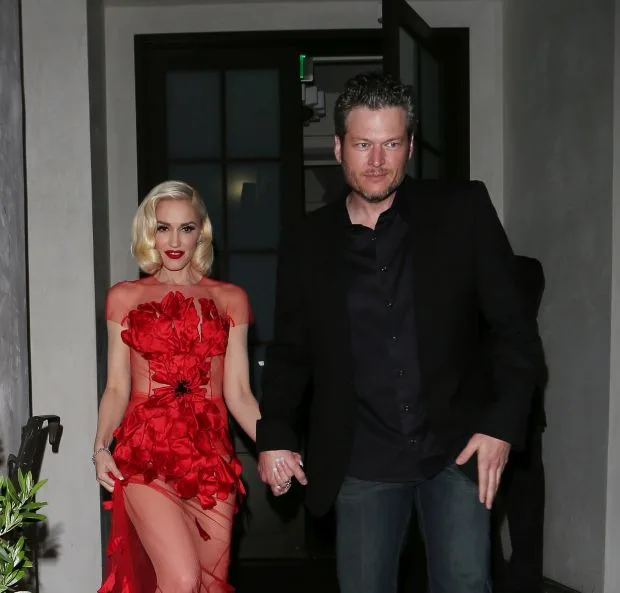 Gwen Stefani And Blake Shelton Leaves Spago's Restaurant After Attending A Private Party in Beverly HillsPictured: Gwen Stefani And Blake SheltonRef: SPL1237645 280216 Picture by: Photographer Group / Splash NewsSplas