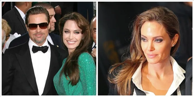 Ο Brad Pitt και η Angelina Jolie σε επίσημη εμφάνιση και κοντινό πλάνο της ηθοποιού.