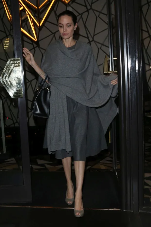 Angelina Jolie dines out in London