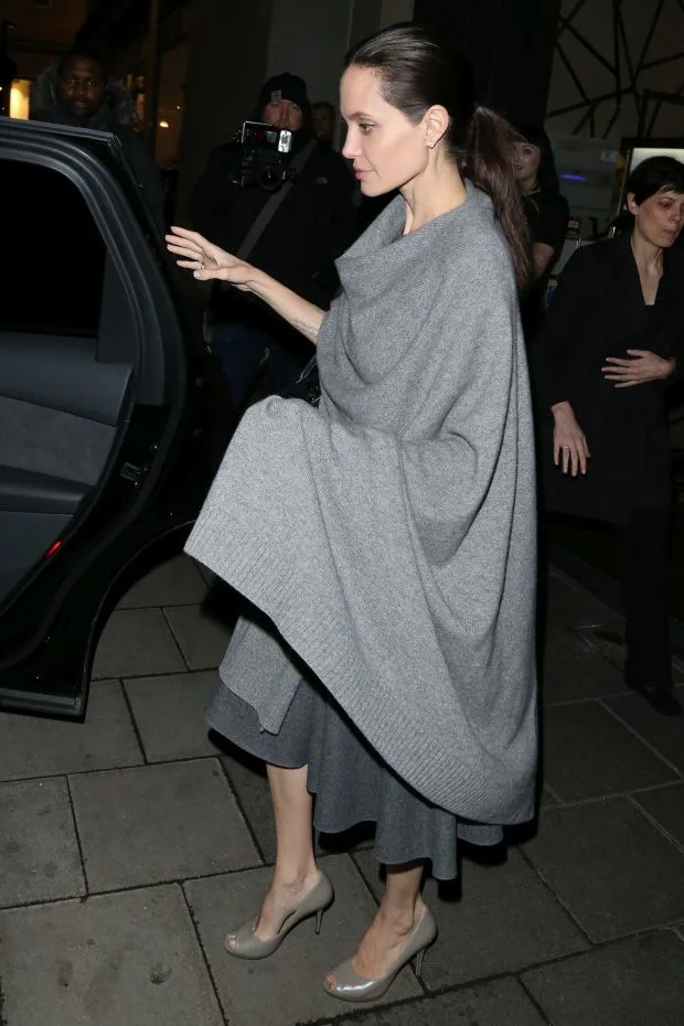 Angelina Jolie dines out in London