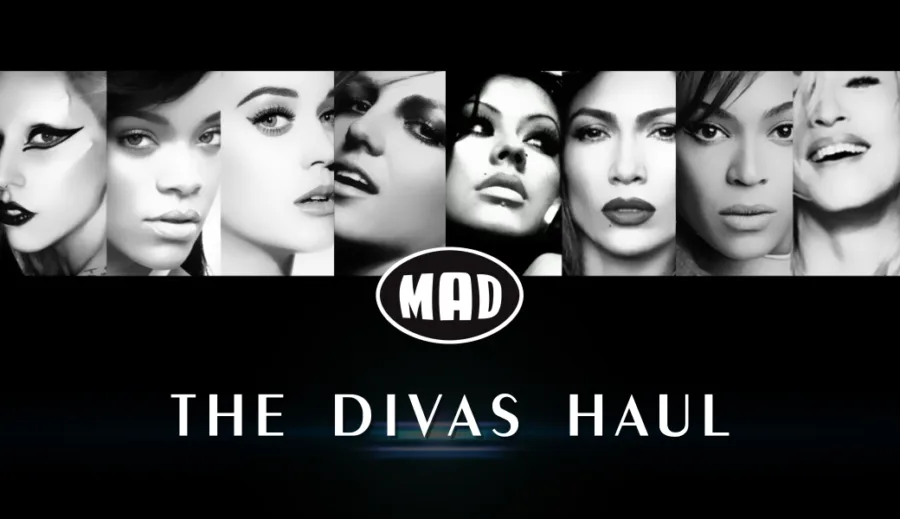 Κολάζ με τις Lady Gaga, Rihanna, Katy Perry, Britney Spears, Christina Aguilera, Jennifer Lopez, Beyonce και Madonna.