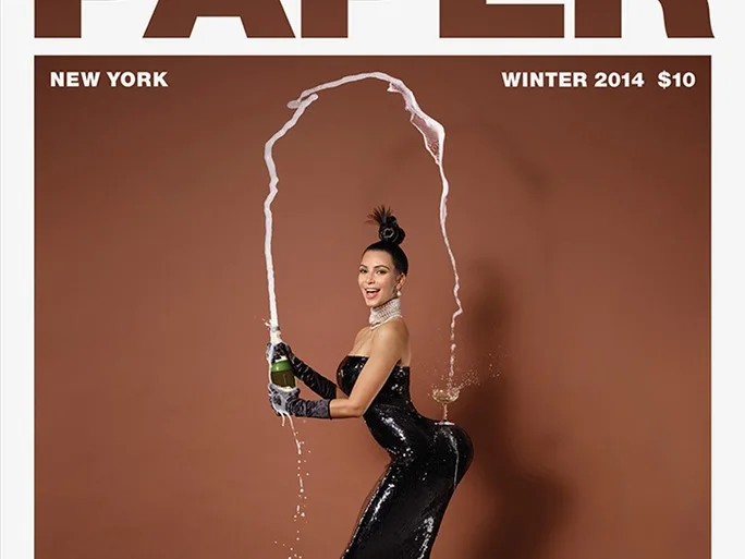 Η Kim Kardashian στο εξώφυλλο του περιοδικού Paper.