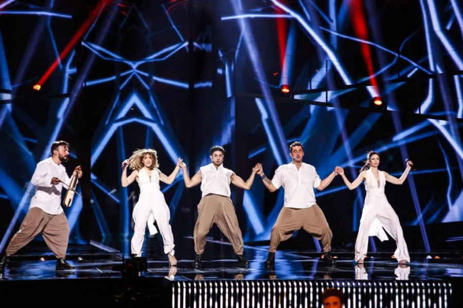 Το συγκρότημα Argo στη σκηνή της Eurovision.