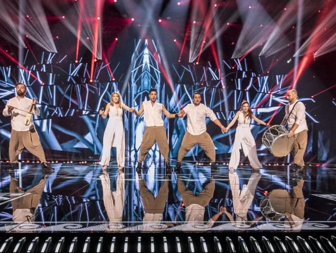 Το συγκρότημα Argo στη σκηνή της Eurovision 2016.