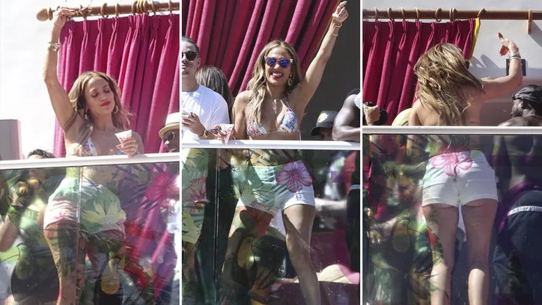 Η Jennifer Lopez με μαγιό και σορτσάκι σε πάρτι στο Λας Βέγκας