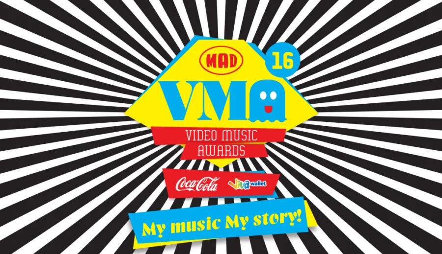 Λογότυπο των MAD Video Music Awards 2016 by Coca-Cola and Viva Wallet.