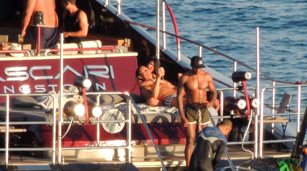 EXCLUSIVE: Cristiano Ronaldo enjoys the sun the ocean and the company of some female friends as the Real Madrid Supper Star is seen aboard a boat in Ibiza Spain Pictured: cristiano ronaldo and girls Ref: SPL1294677 030616 EXCLUSIVE Picture by: Silvia & Sergio / Splash News Splash News and Pictures Los Angeles:310-821-2666 New York: 212-619-2666 London: 870-934-2666 photodesk@splashnews.com 