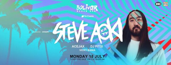 O Steve Aoki στο Bolivar Beach Bar! // Δευτέρα 18 Ιουλίου
