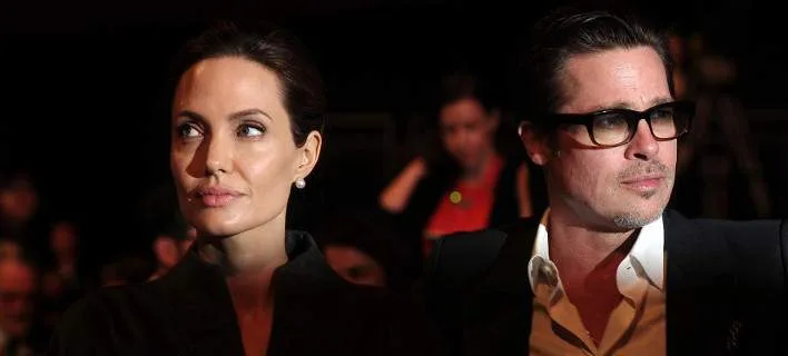 Η Angelina Jolie και ο Brad Pitt σε κοινή τους εμφάνιση.