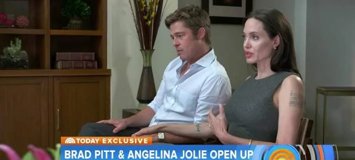 Ο Brad Pitt και η Angelina Jolie σε κοινή τηλεοπτική συνέντευξη.
