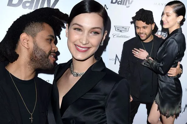 Ο The Weeknd και η Bella Hadid σε κοινή τους εμφάνιση.