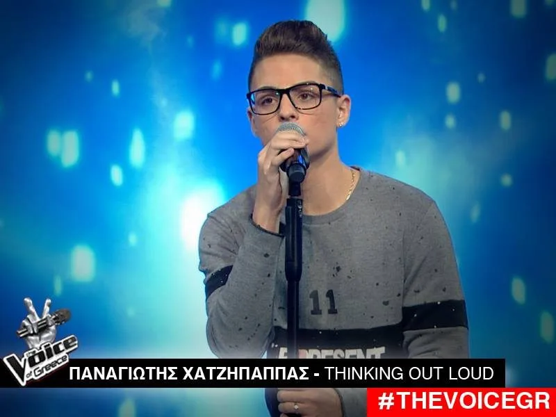 Ο Παναγιώτης Χατζηπαππάς στη σκηνή του The Voice of Greece.