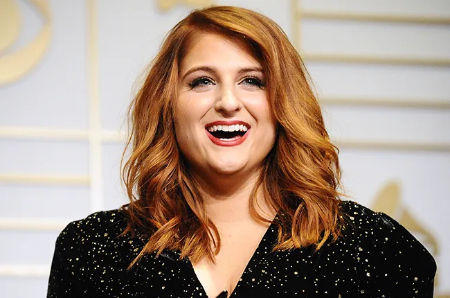 LOS ANGELES, CA - FEBRUARY 15: Singer Meghan Trainor poses in the press room at the The 58th GRAMMY Awards at Staples Center on February 15, 2016 in Los Angeles, California. (Photo by Jason LaVeris/FilmMagic)
