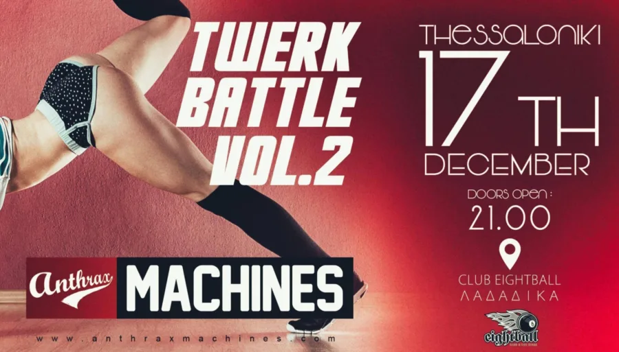 Αφίσα για το Twerk Battle Vol. 2 στη Θεσσαλονίκη.