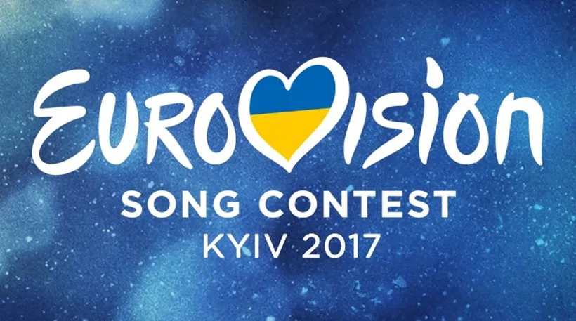 Το λογότυπο της Eurovision Song Contest 2017 στο Κίεβο.