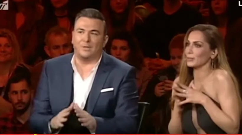 Ο Αντώνης Ρέμος και η Δέσποινα Βανδή στο πλατό του Rising Star.