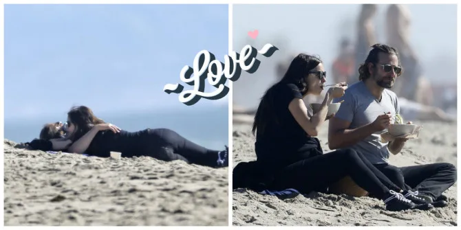 Η Irina Shayk και ο Bradley Cooper στην παραλία