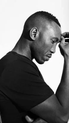 Ασπρόμαυρο προφίλ του Mahershala Ali από την ταινία Moonlight.
