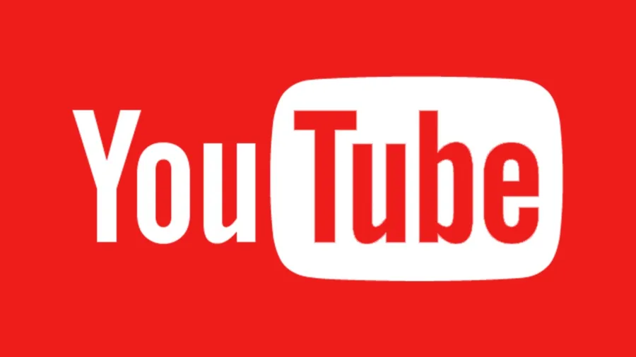 Το λογότυπο του YouTube σε κόκκινο φόντο