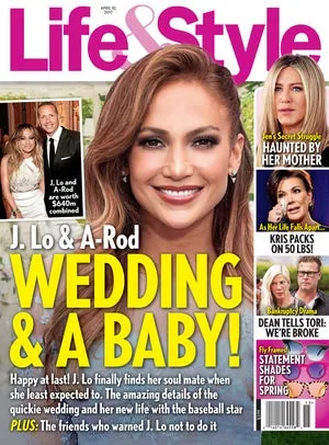 Εξώφυλλο περιοδικού Life & Style με την Jennifer Lopez.