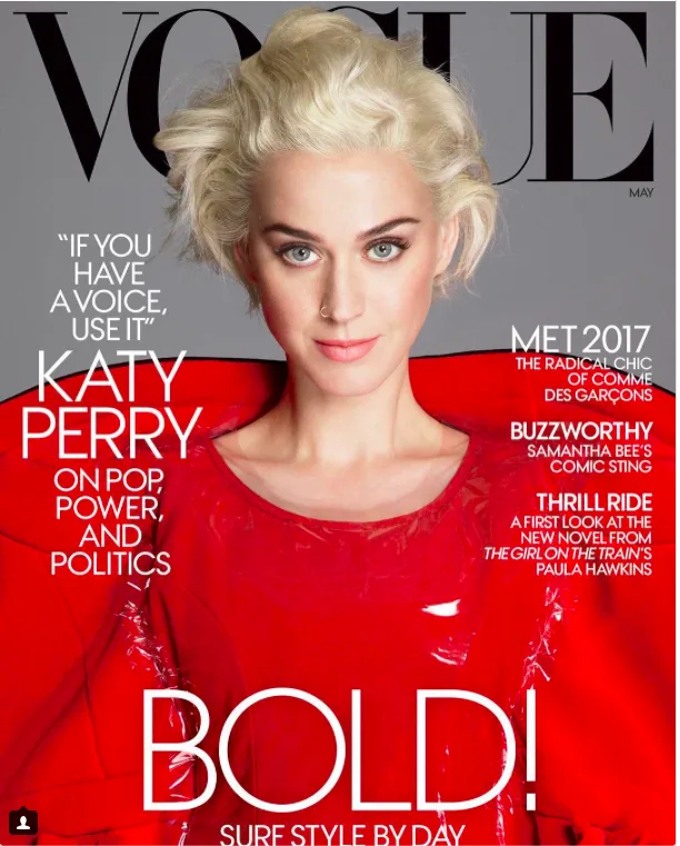 Η Katy Perry στο εξώφυλλο του περιοδικού Vogue