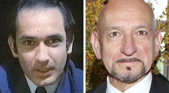 Ο Ben Kingsley σε νεαρή ηλικία με μαλλιά και στη σημερινή του εμφάνιση, ως ένας από τους καραφλούς του Hollywood.