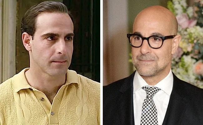 Ο Stanley Tucci, ένας από τους καραφλούς του Hollywood, με και χωρίς μαλλιά, σε διαφορετικές εμφανίσεις.