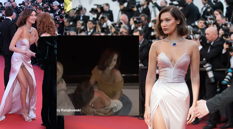 Η Bella Hadid στο Φεστιβάλ Καννών με αποκαλυπτικό φόρεμα.