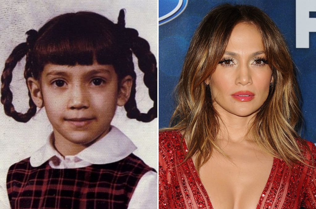 Παιδική φωτογραφία της Jennifer Lopez δίπλα σε πρόσφατη εμφάνισή της.