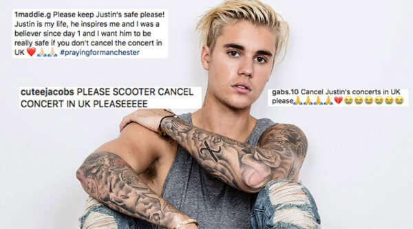 Θαυμαστές του Justin Bieber προτρέπουν τον μάνατζερ του να ακυρώσει τη συναυλία του στο Λονδίνο
