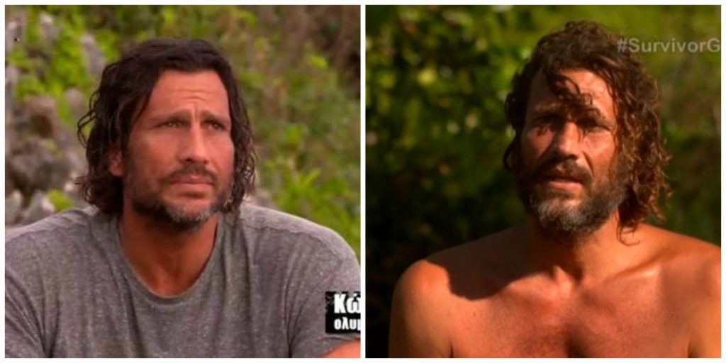 Σύγκριση πριν και μετά για παίκτη του Survivor.