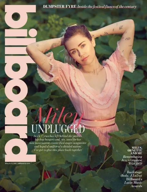 Η Miley Cyrus στο εξώφυλλο του περιοδικού Billboard.