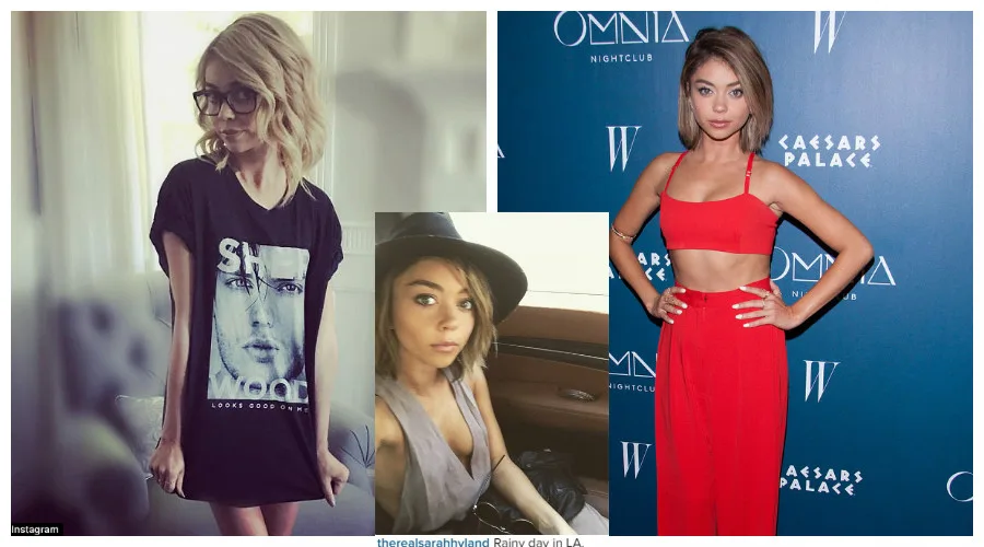 Κολάζ φωτογραφιών της Sarah Hyland