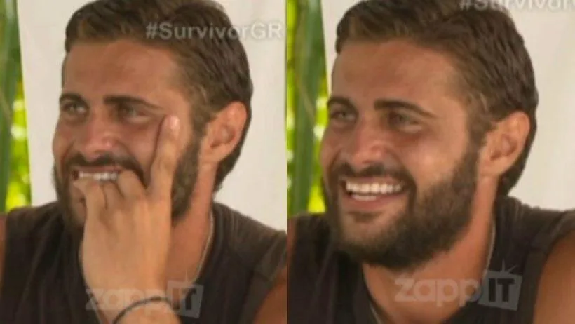 Ο Κωνσταντίνος Βασάλος σε διπλό πλάνο από το Survivor.