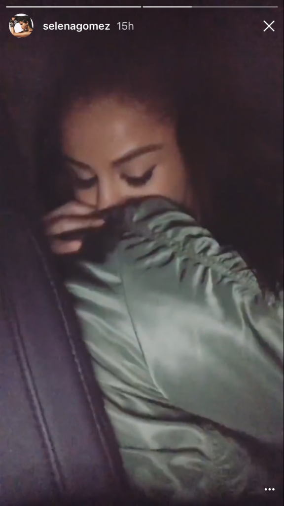 Η Selena Gomez σε κοντινό πλάνο από Instagram Story.
