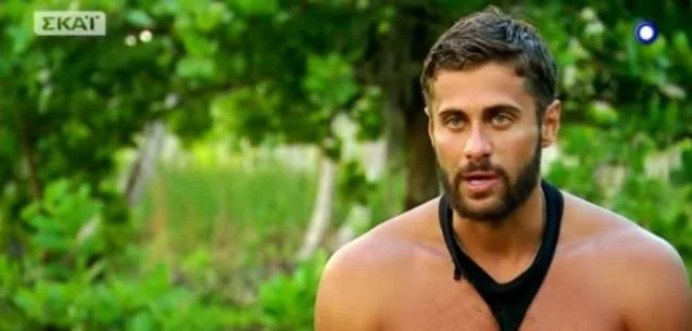 Ο Κωνσταντίνος Βασάλος σε πλάνο από το Survivor.