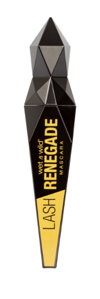 Μάσκαρα wet n wild Lash Renegade σε μαύρη γεωμετρική συσκευασία.