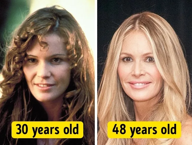 Σύγκριση φωτογραφιών της Elle Macpherson στα 30 και στα 48 της χρόνια.