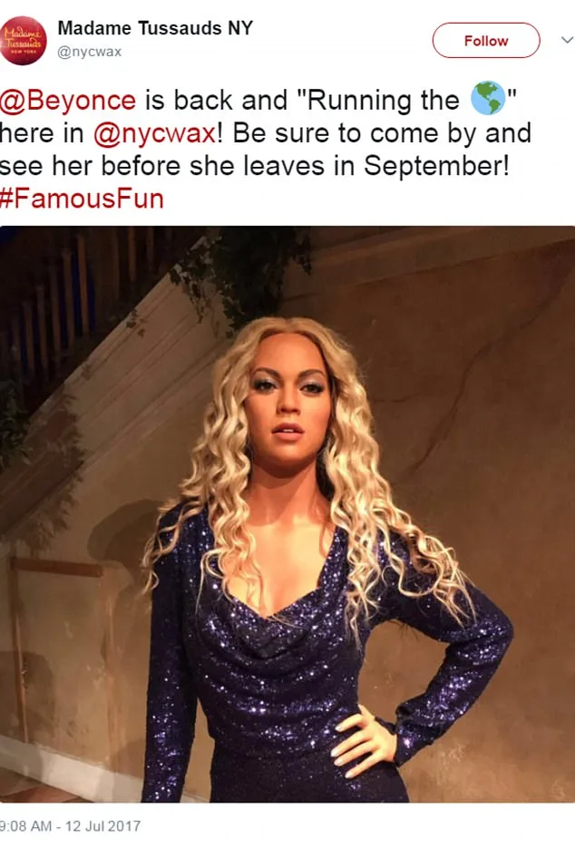 Κέρινο ομοίωμα της Beyoncé στο Madame Tussauds της Νέας Υόρκης.