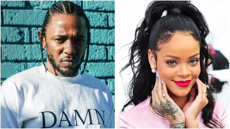 Ο Kendrick Lamar και η Rihanna σε κολλάζ φωτογραφιών.