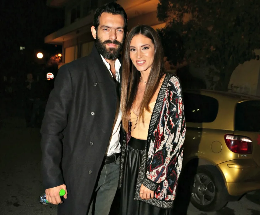 Η Αθηνά Οικονομάκου και ο Φίλιππος Μιχόπουλος σε βραδινή έξοδο.