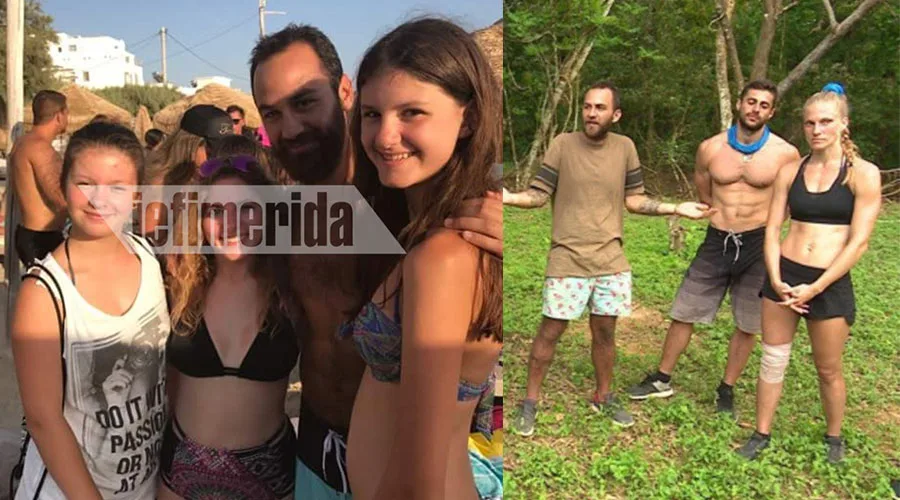 Ο Κώστας Αναγνωστόπουλος και άλλοι παίκτες του Survivor σε κολάζ φωτογραφιών.